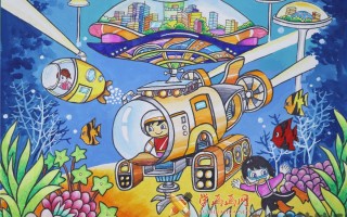 科技画初中版 33张科技与传承 科技科幻绘画获奖素材